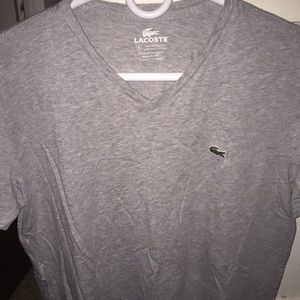 Lacoste grey v neck size 4 medium worn ONE time
